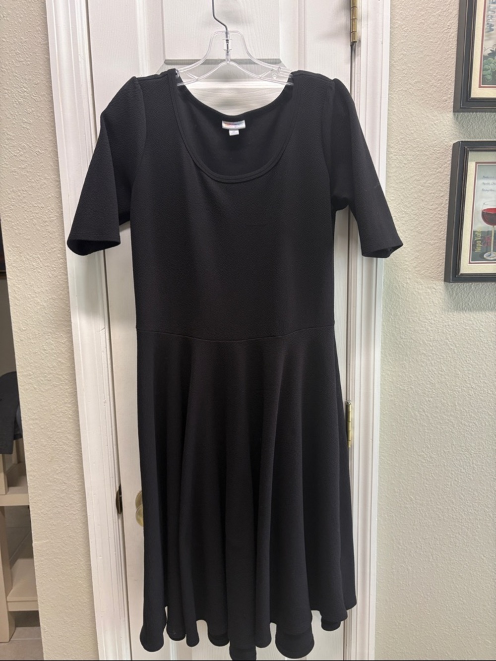 LuLaRoe Black Midi Dress XL